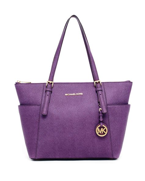 black and purple michael kors purse|Michael Kors purple tote bag.